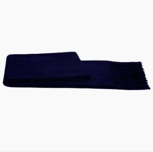 ONE KINGS LANE Solid Cashmere Throw, Navy, Retail Price $295.00US